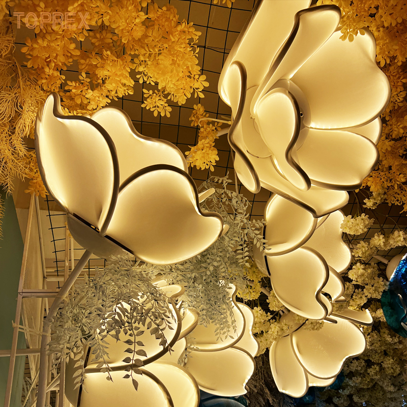 Lighting Decoration Wedding - Modern Metal Chandelier with LED Light