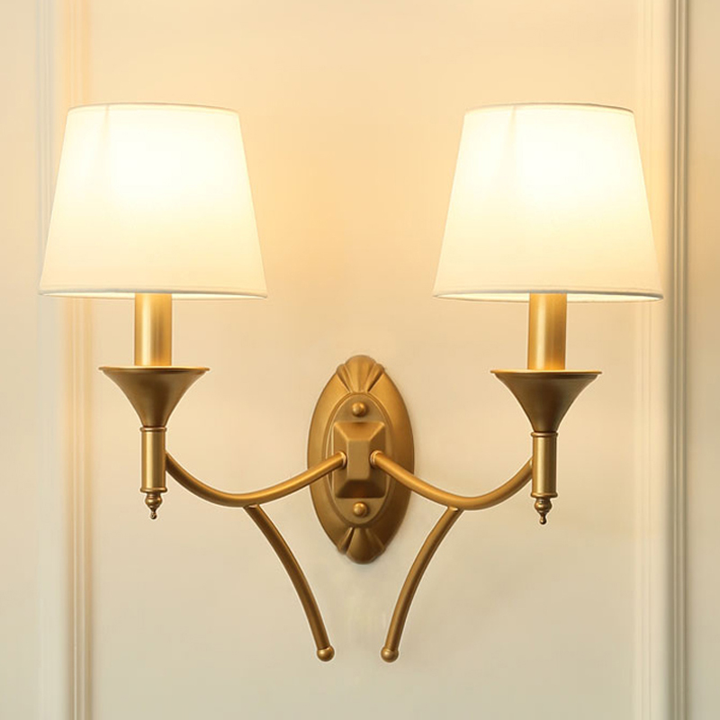 Lighting Metal Wall Decor - American Double Headed Wall Lamp For