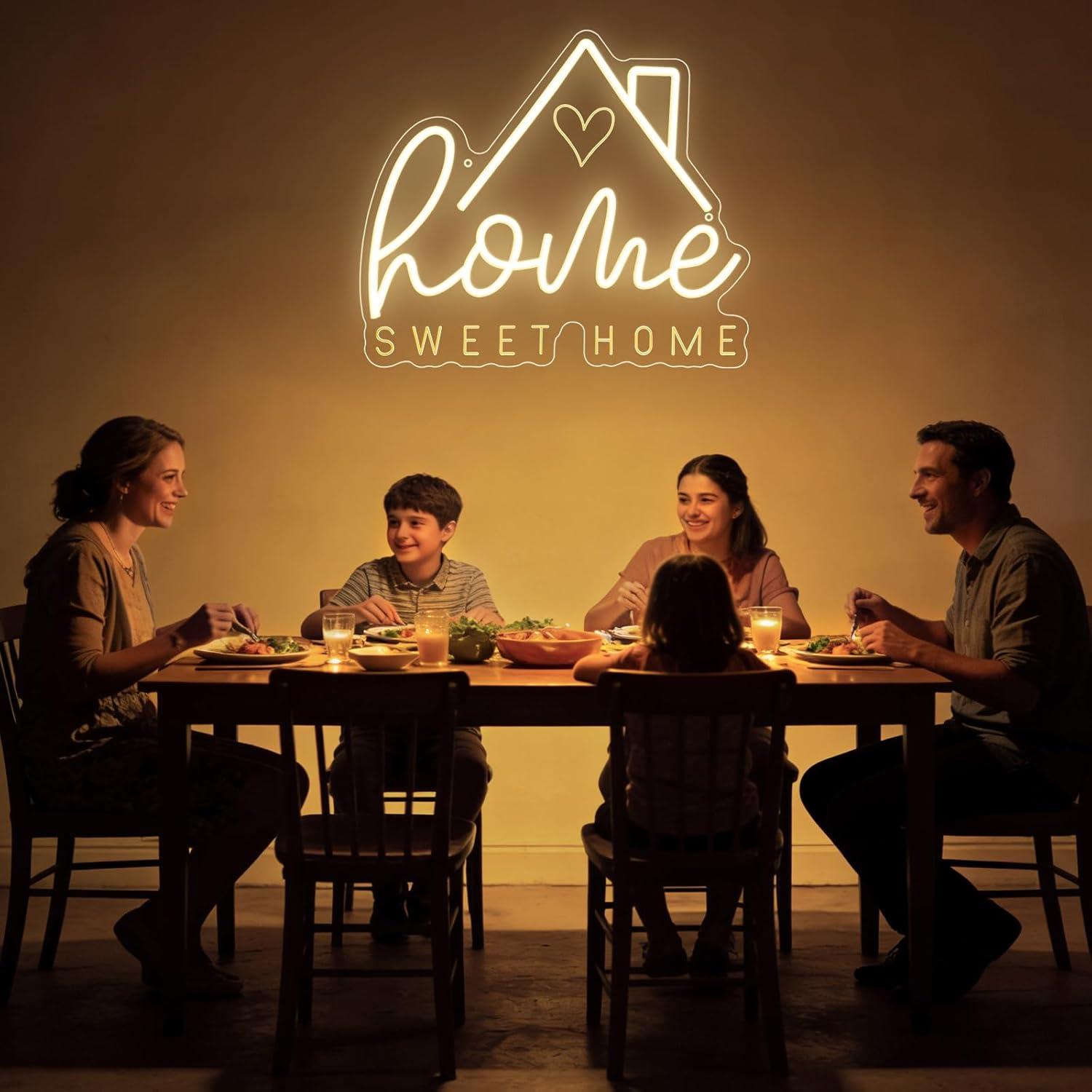 Sweet Home Neon Sign USB Dimma - Lighting Decor For House 评论和价格