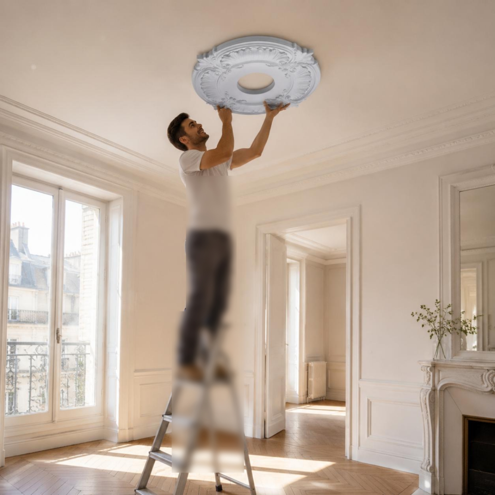 Round PU Ceiling Medallion Scr - Lighting Design Decor 评论和价格