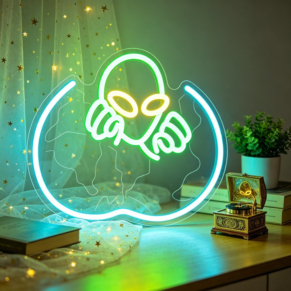 Alien UFO Neon Sign LED Wall A - Bedroom Lighting Decor Ideas 评论和价格