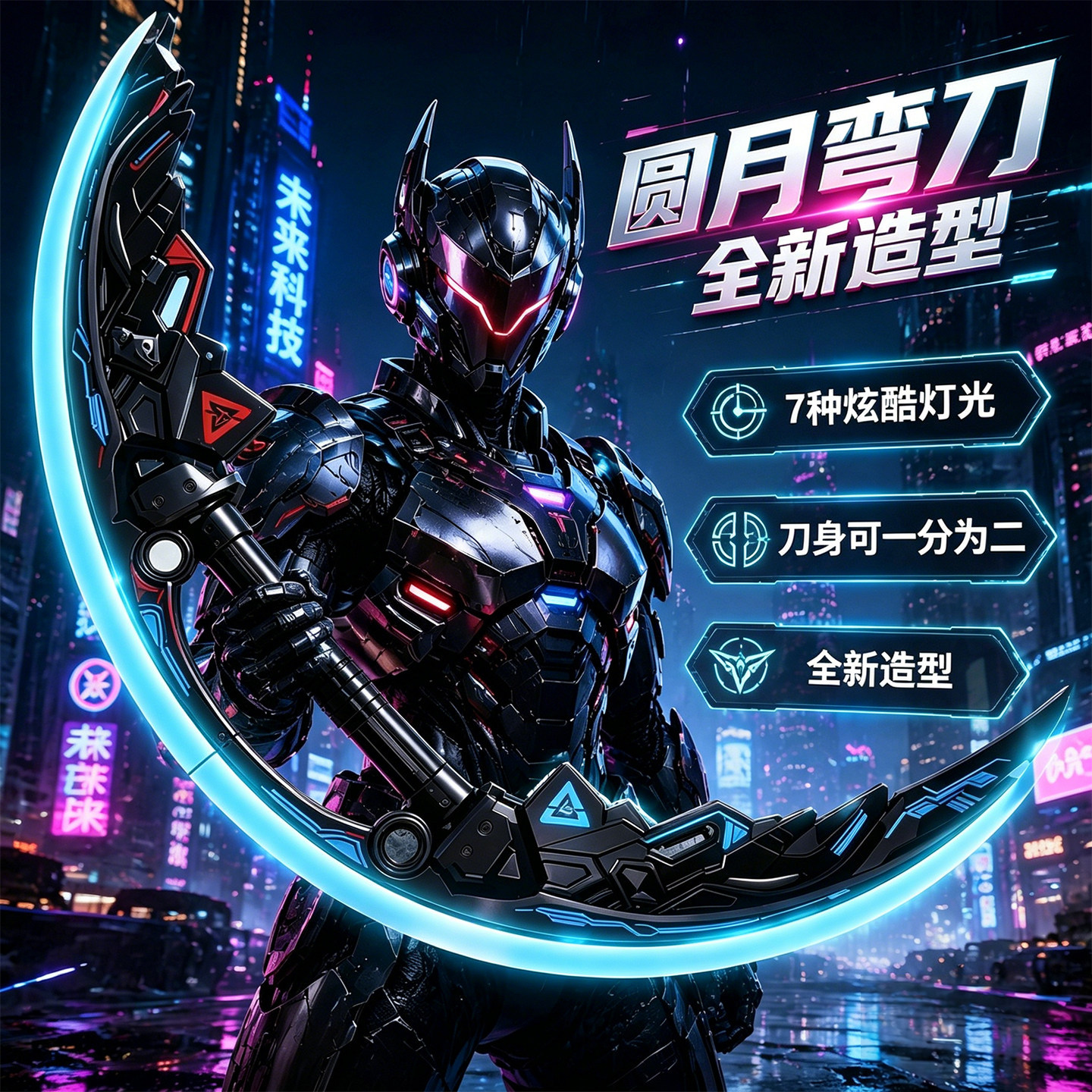 LED Glowing Cyberpunk Curved B - Lighting Decor Photos 评论和价格