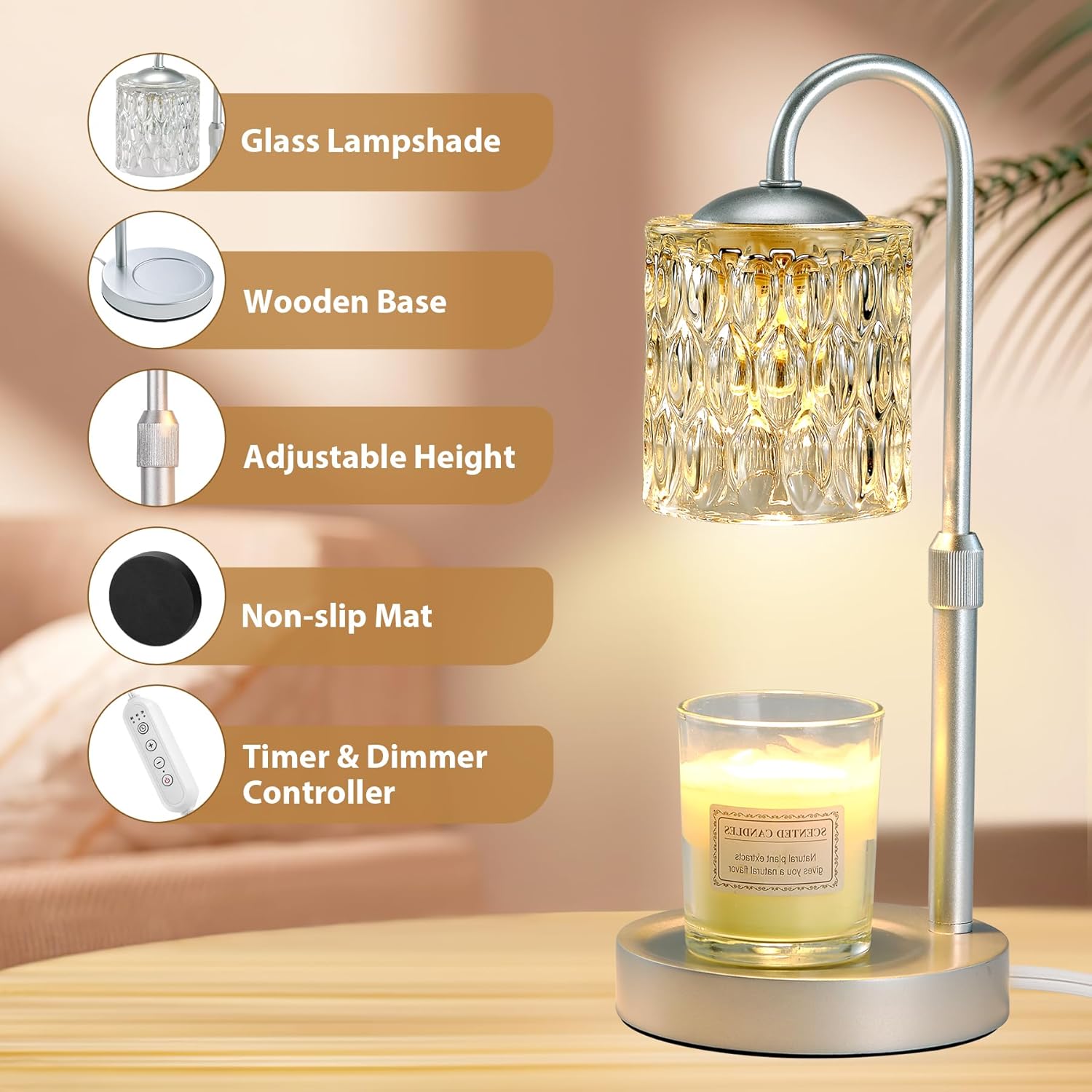 Dimmable Candle Warmer Lamp wi - Wax Melter Electric 评论和价格
