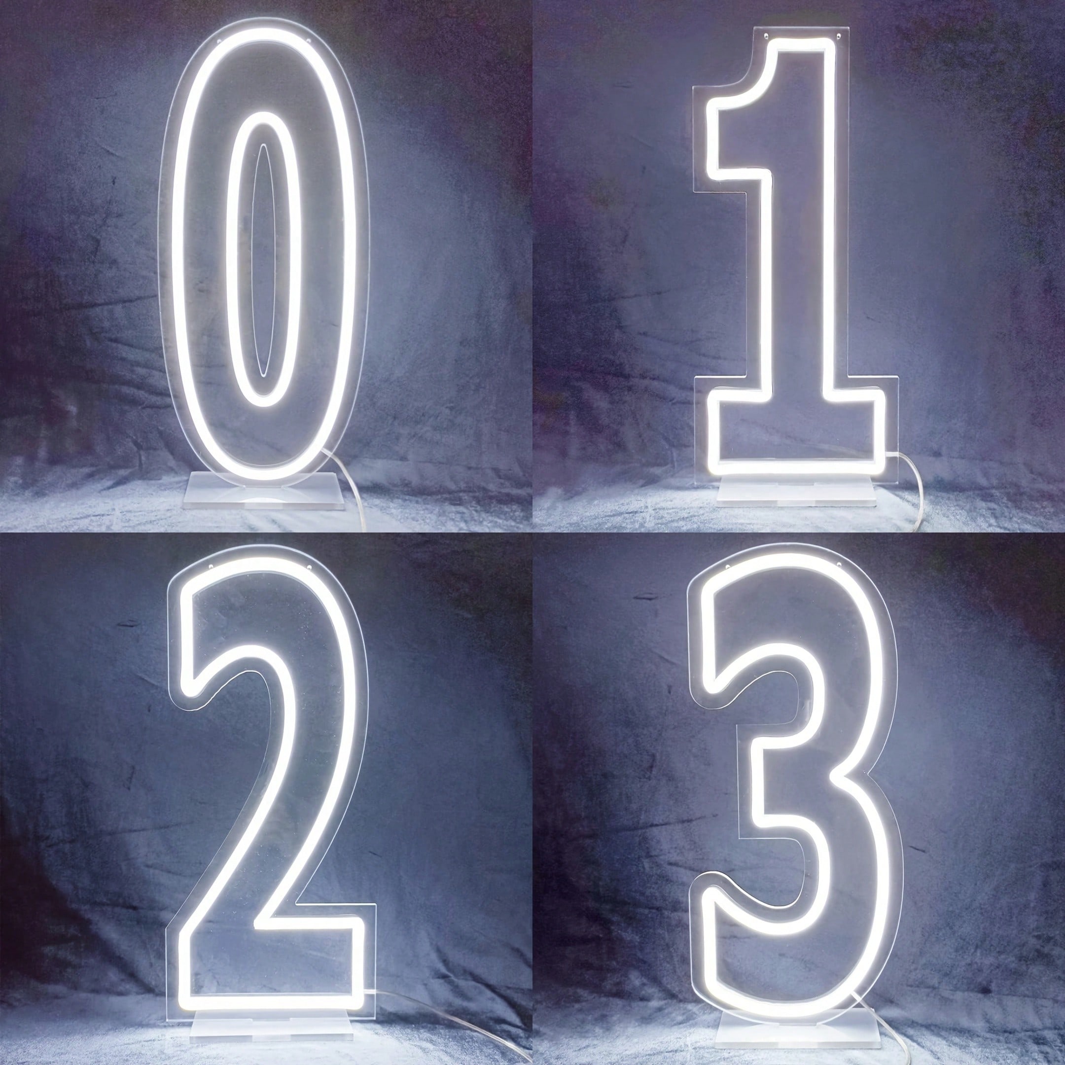 White 0-9 Single Digit LED Num - Lighting Decoration Wedding 评论和价格