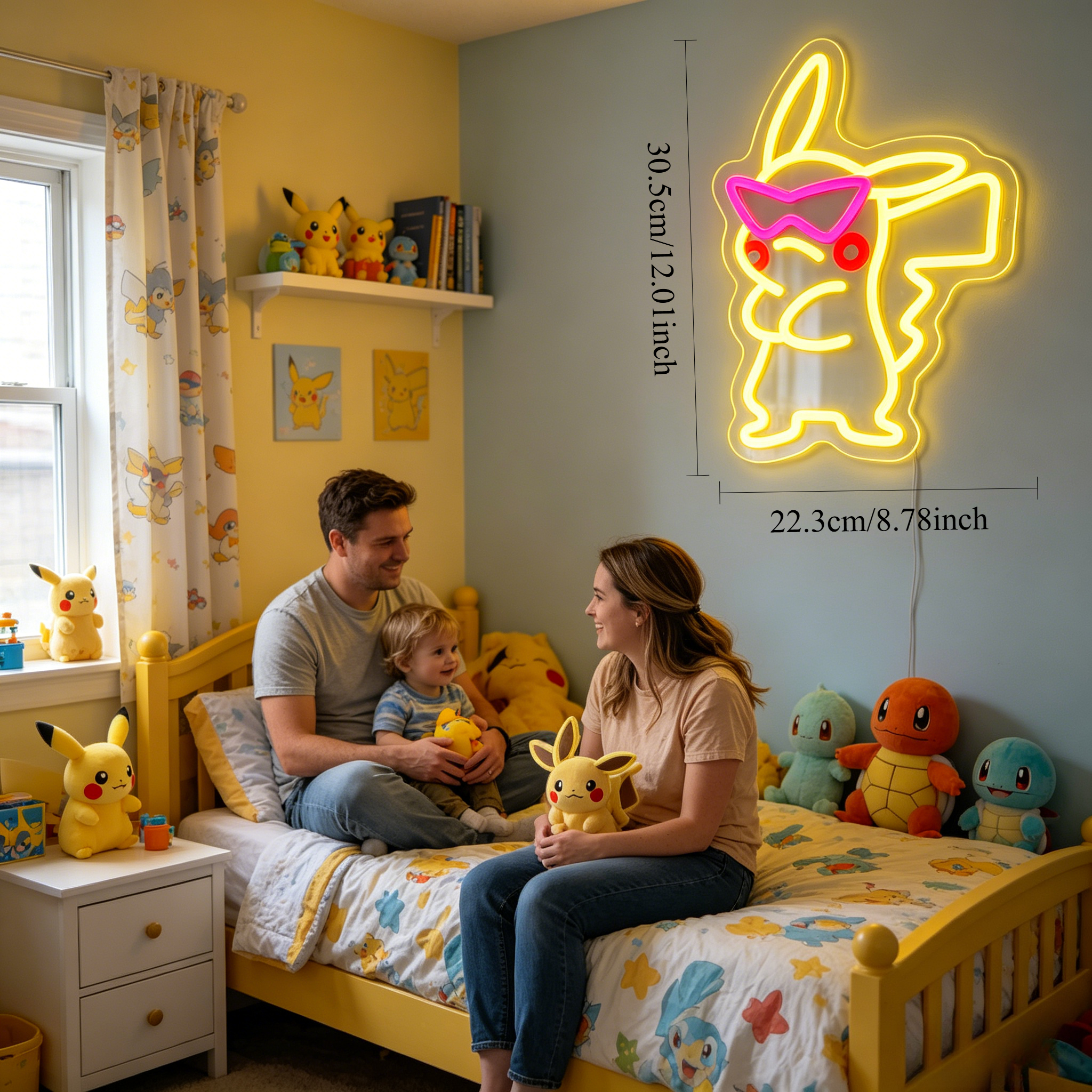 Anime Pink Sunglasses Pikachu  - Bedroom Lighting Decor Ideas 评论和价格