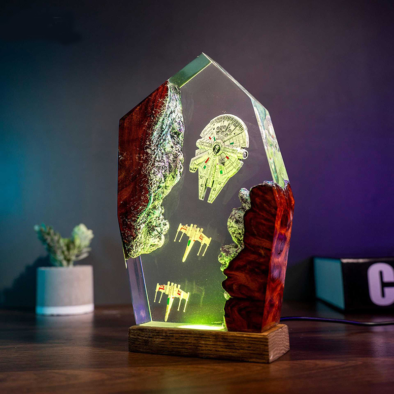 Table Resin Lamp Universe War  - Lighting Decoration Wedding 评论和价格