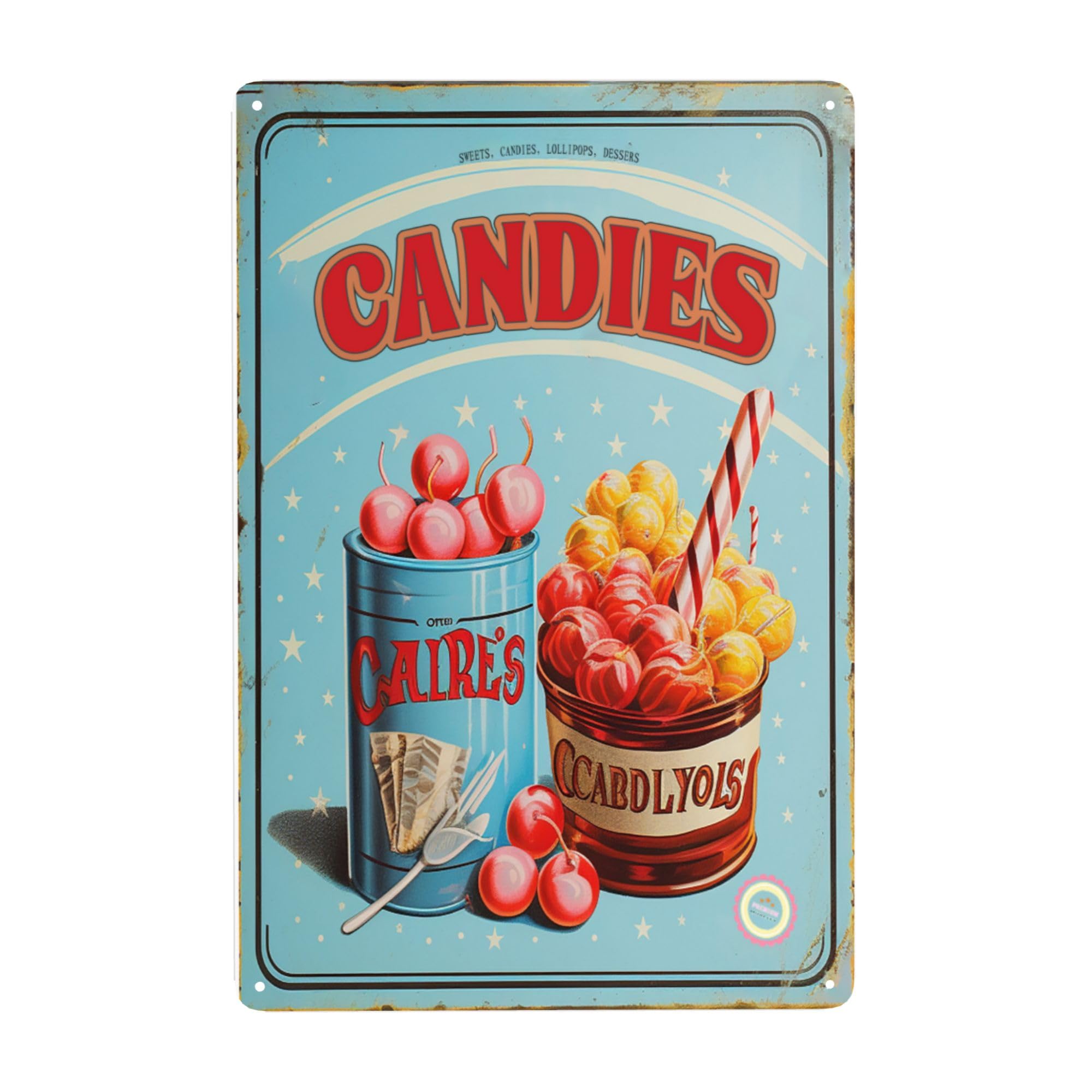 Decor ;; Candies Tin Signs,Lig - Lighting Metal Wall Decor 评论和价格