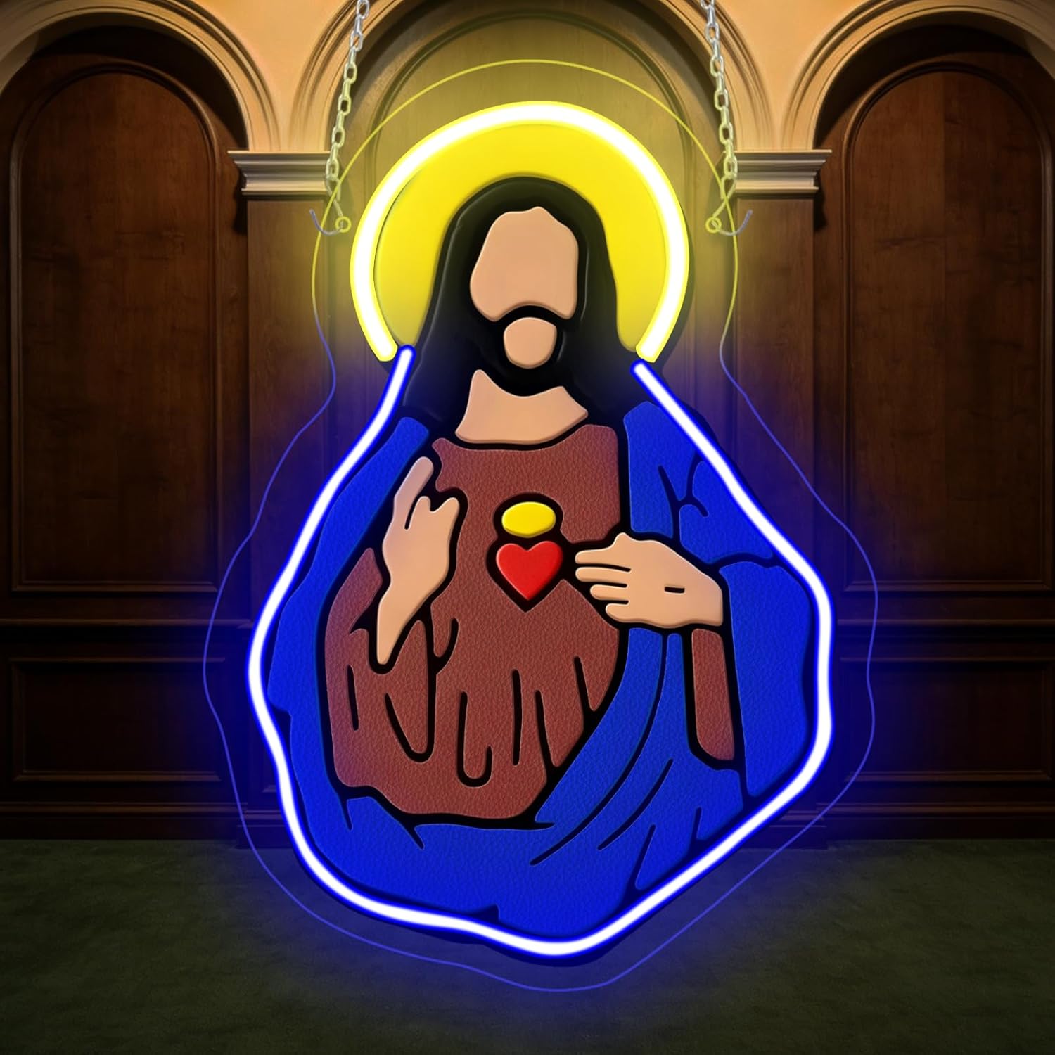 Sacred Heart of Jesus Neon Sig - Lighting Decoration Wedding 评论和价格