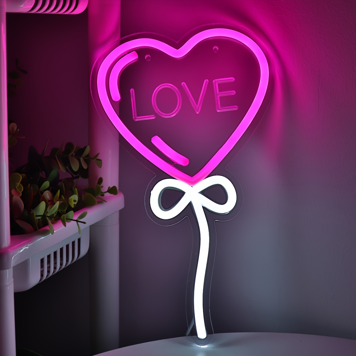 LOVE Heart Balloon Shape Pink  - Bedroom Lighting Decor Ideas 评论和价格