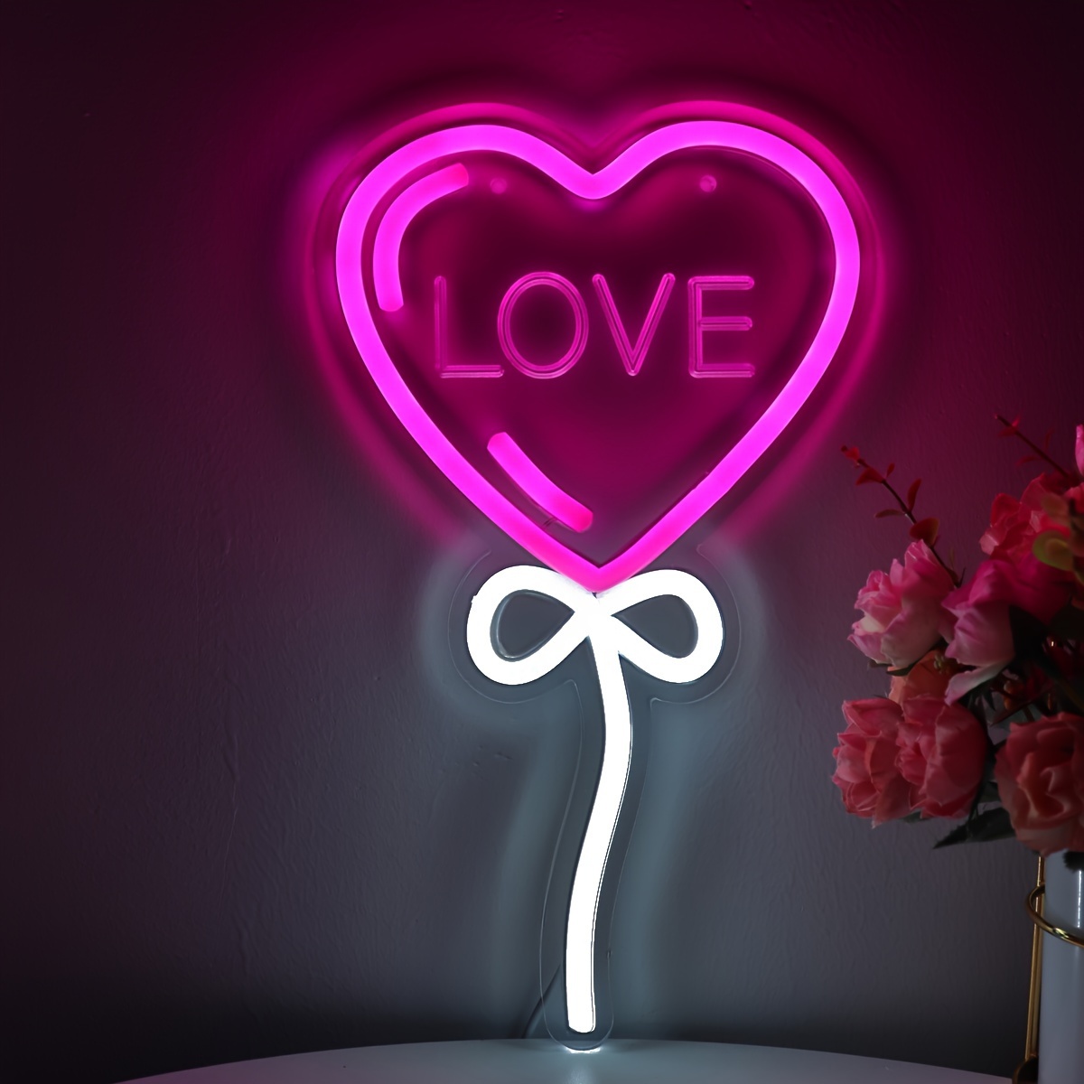 LOVE Heart Balloon Shape Pink  - Bedroom Lighting Decor Ideas 评论和价格