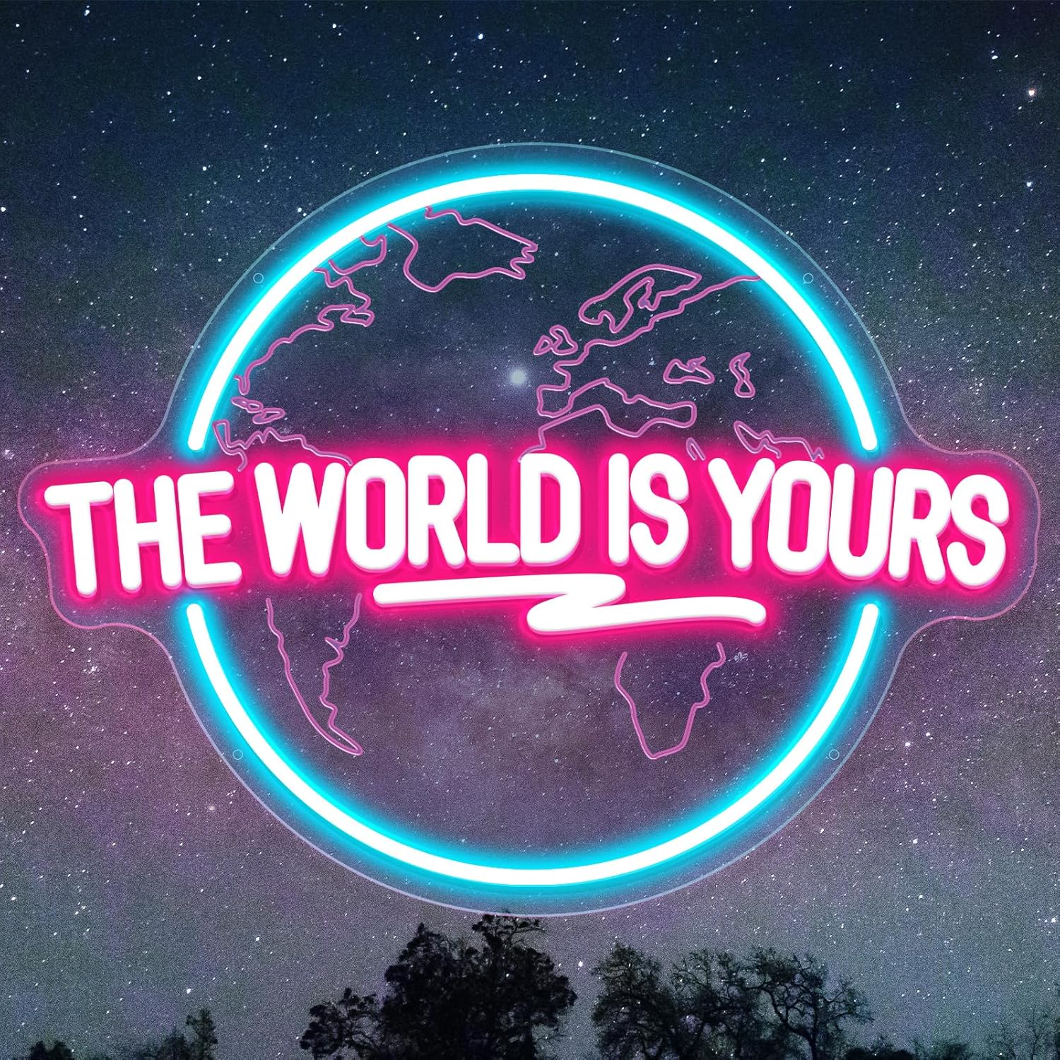The World Is Yours Neon Sign C - Lighting World Decor 评论和价格