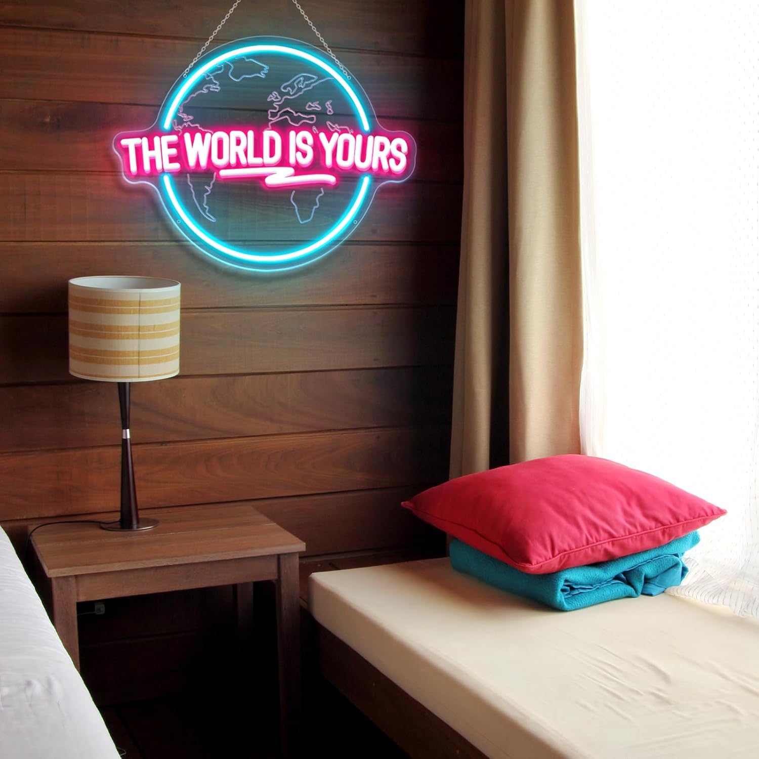 The World Is Yours Neon Sign C - Lighting World Decor 评论和价格