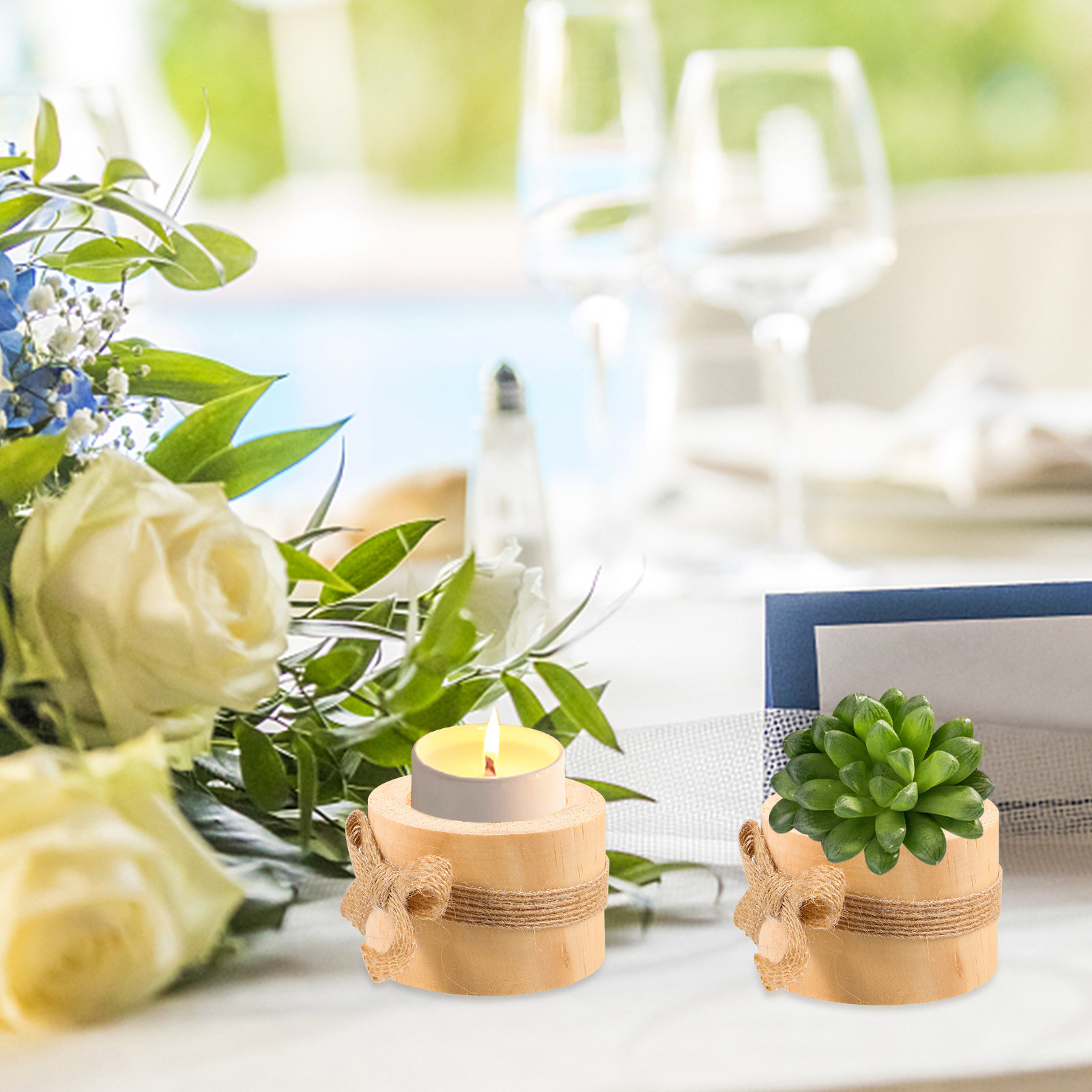 3Pcs Premium Pine Candlestick  - Lighting Design Decor 评论和价格
