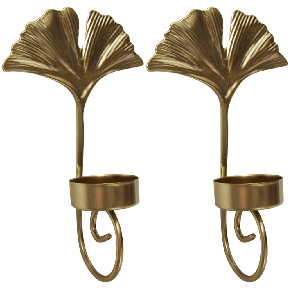 2Pcs Wall Sconce Holder Leaf D - Lighting Design Decor 评论和价格