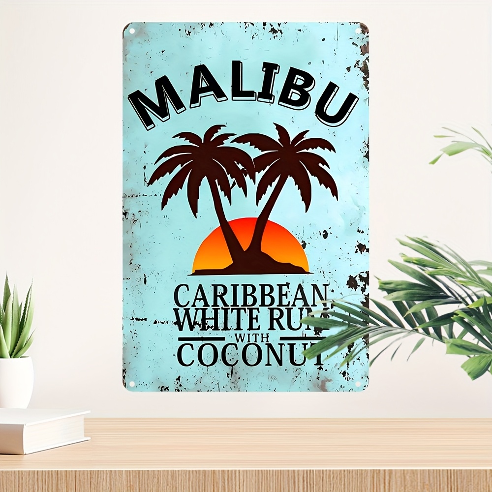 Vintage Malibu Coconut Rum Met - Lighting Metal Wall Decor 评论和价格