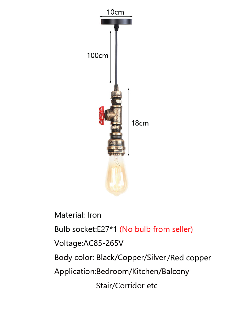 Retro Loft Industry Wind Water - Lighting Metal Wall Decor 评论和价格