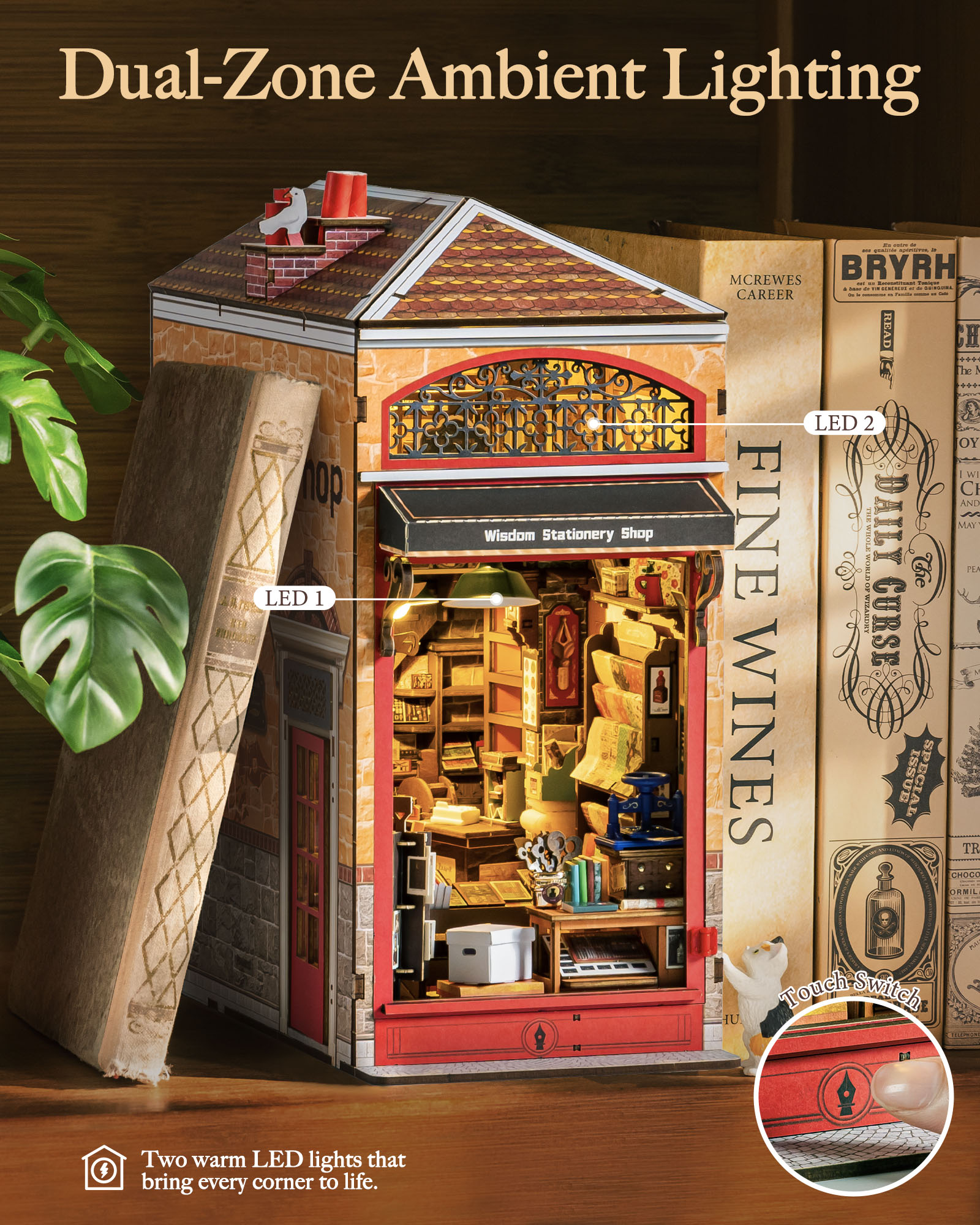 Rolife Wisdom Stationery Shop  - Lighting Decor For House 评论和价格