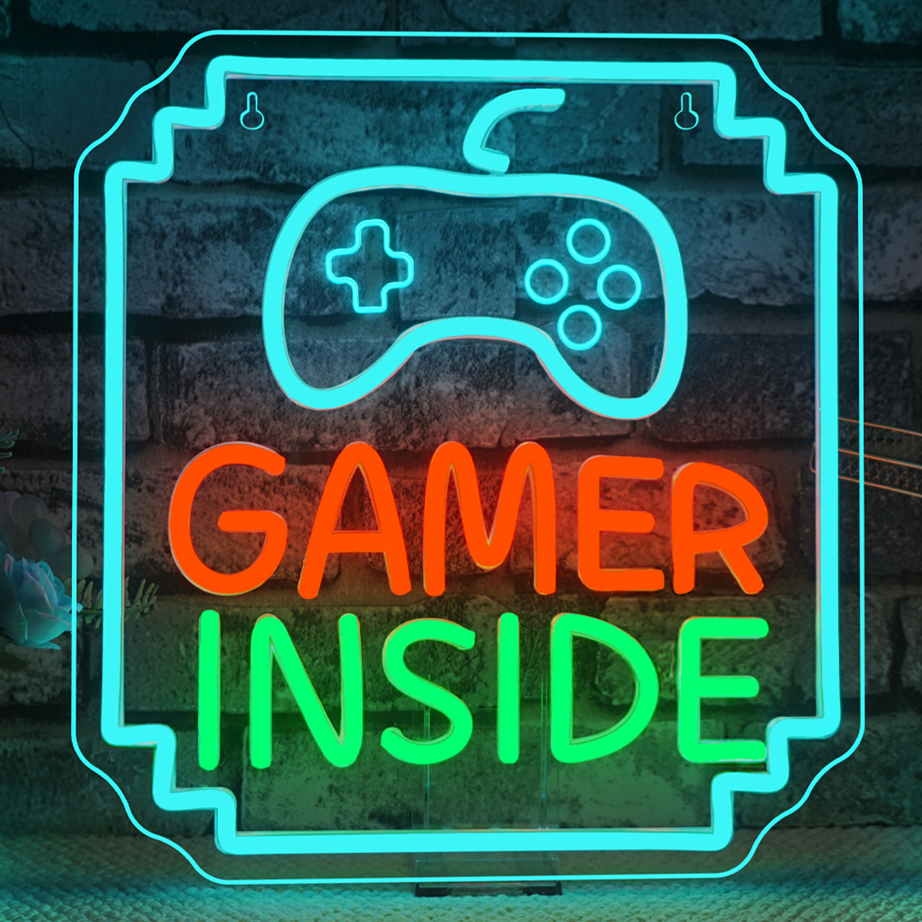 Gamer Inside Neon Sign Dimmabl - Bedroom Lighting Decor Ideas 评论和价格