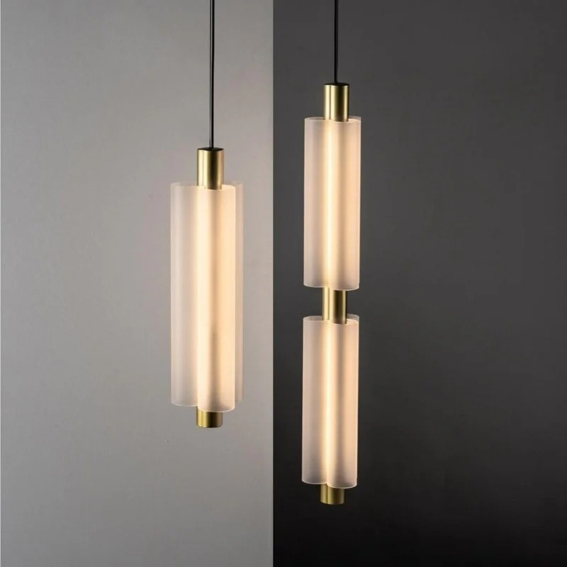Modern Long Acrylic Pendant Li - Lighting Metal Wall Decor 评论和价格