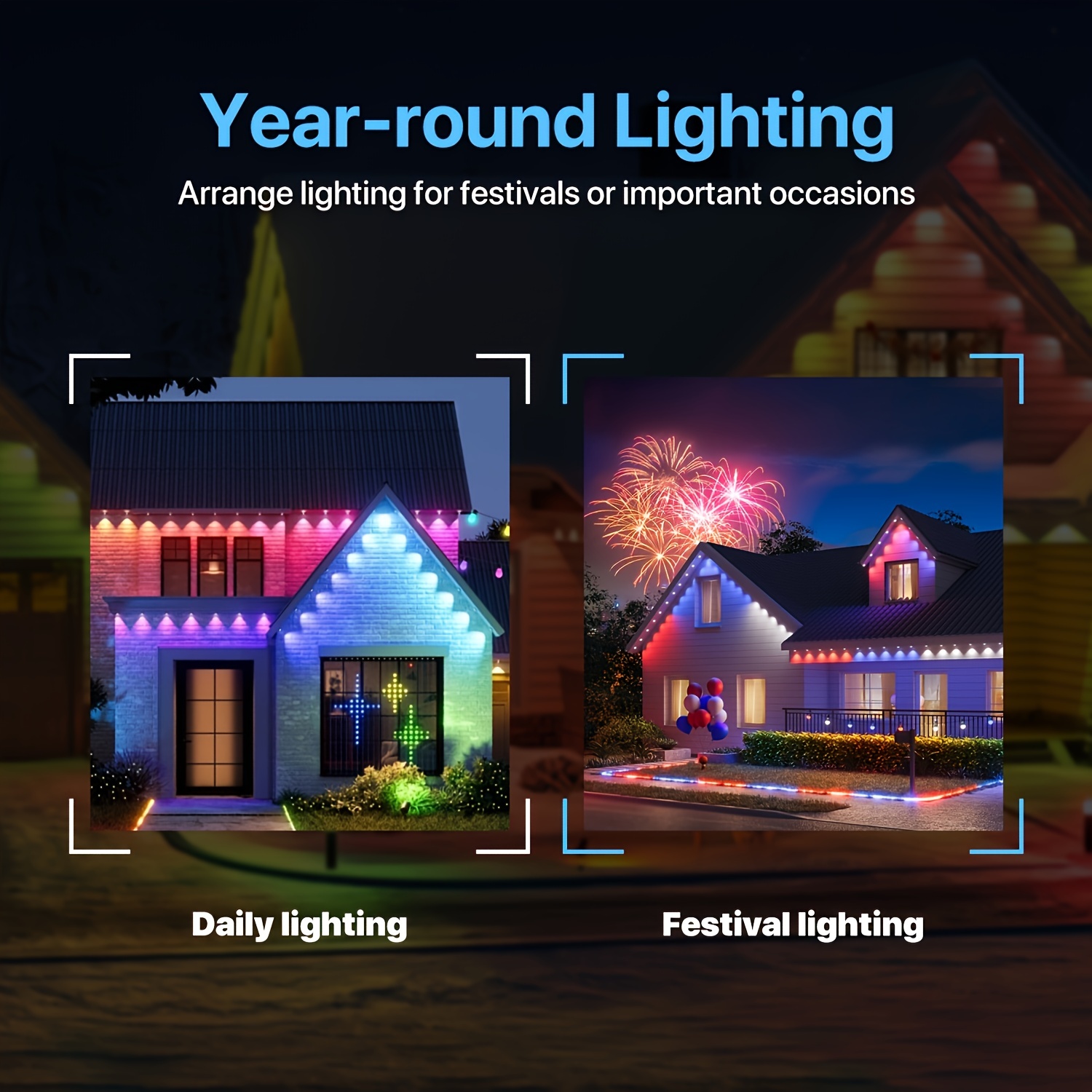 RGB+IC Smart Outdoor Eaves Lig - Lighting Decor For House 评论和价格