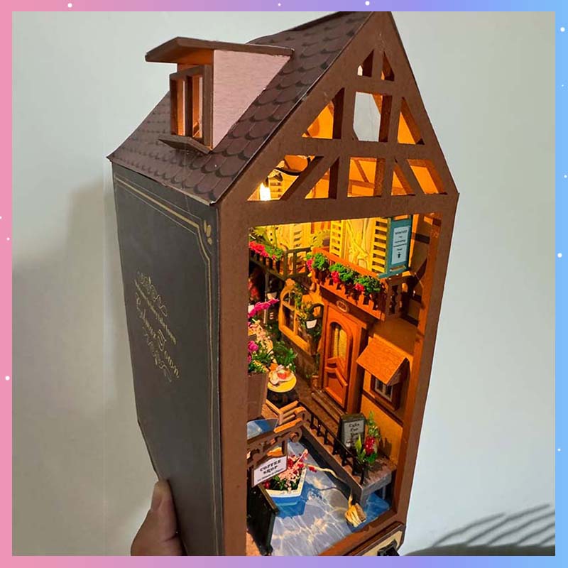 DIY Book Nook Kit Leisurely Ye - Lighting Decor For House 评论和价格