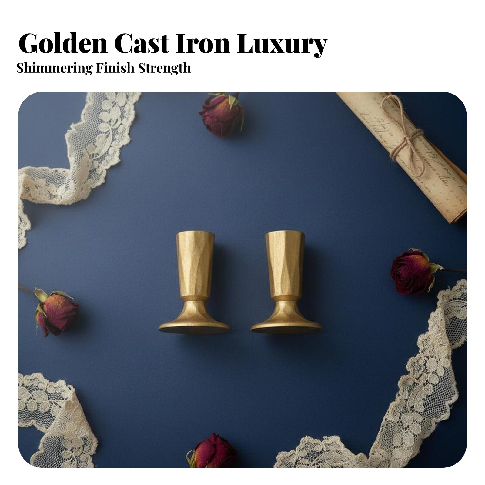 Gold Cast Iron Candle Holder,  - Lighting Design Decor 评论和价格