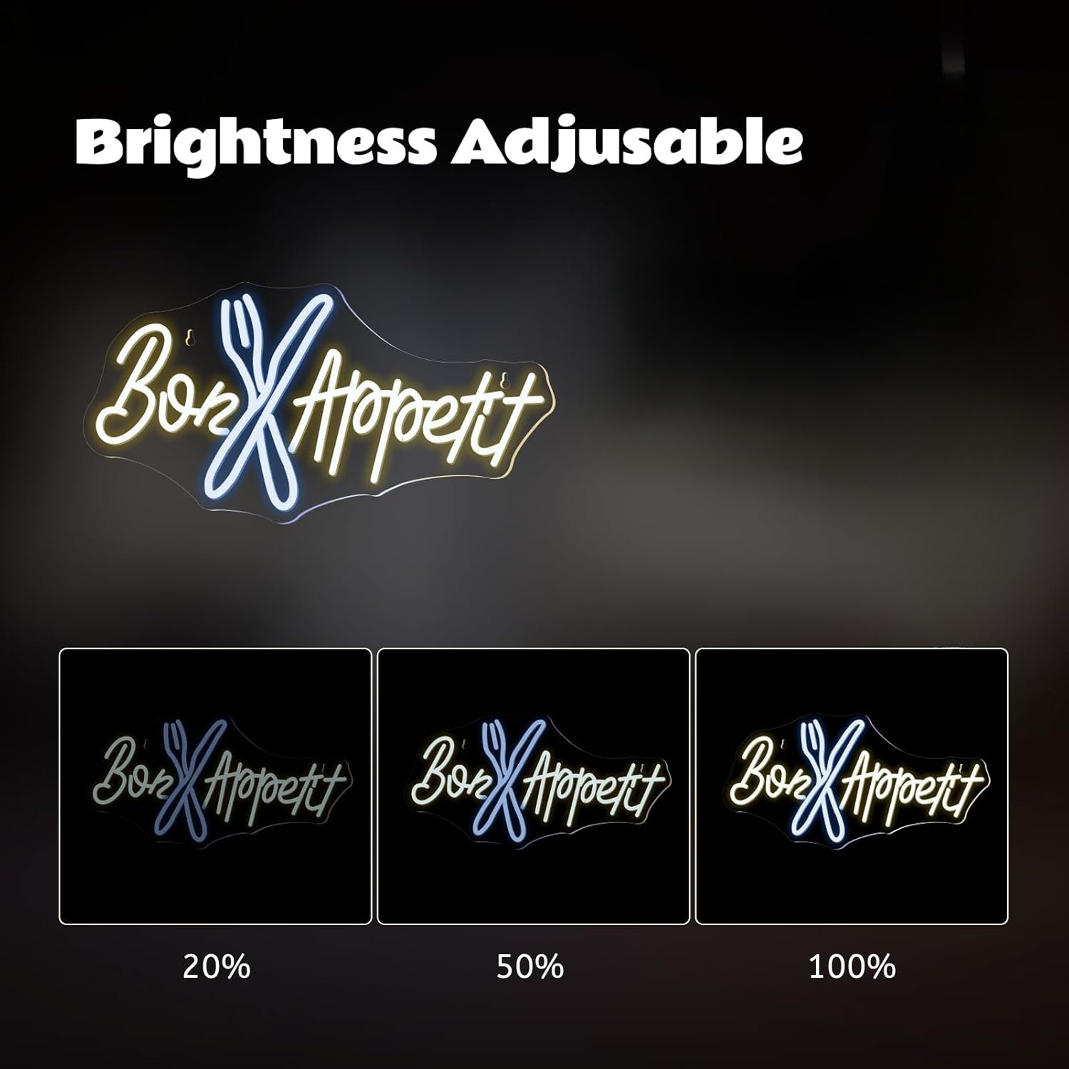 Bon Appétit Neon Sign Good App - Bedroom Lighting Decor Ideas 评论和价格