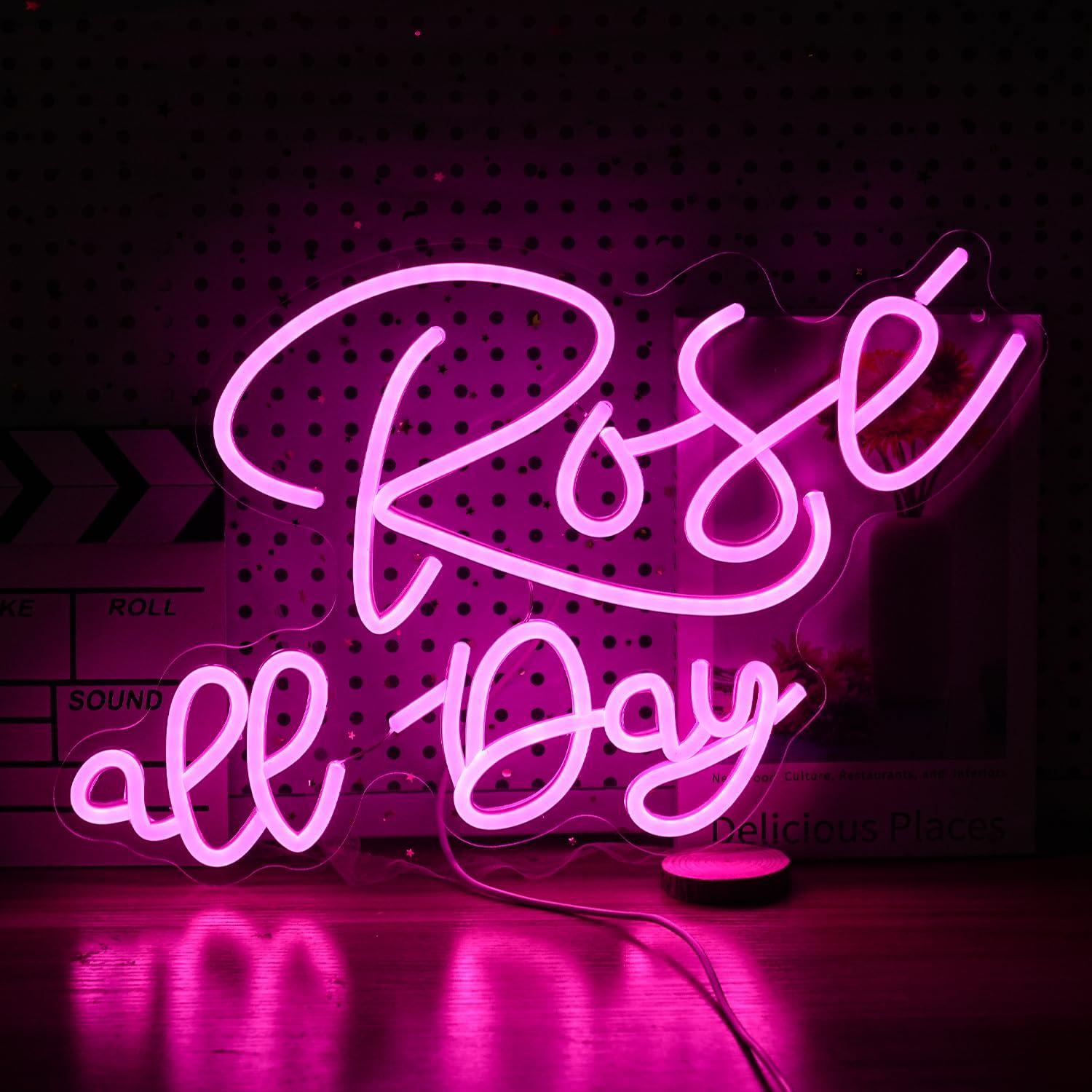 Rose All Day Neon Sign Dimmabl - Lighting Decoration Wedding 评论和价格