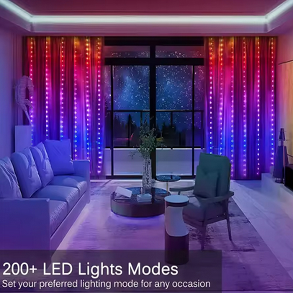 3M RGB Smart LED Curtain Light - Lighting Decoration Wedding 评论和价格