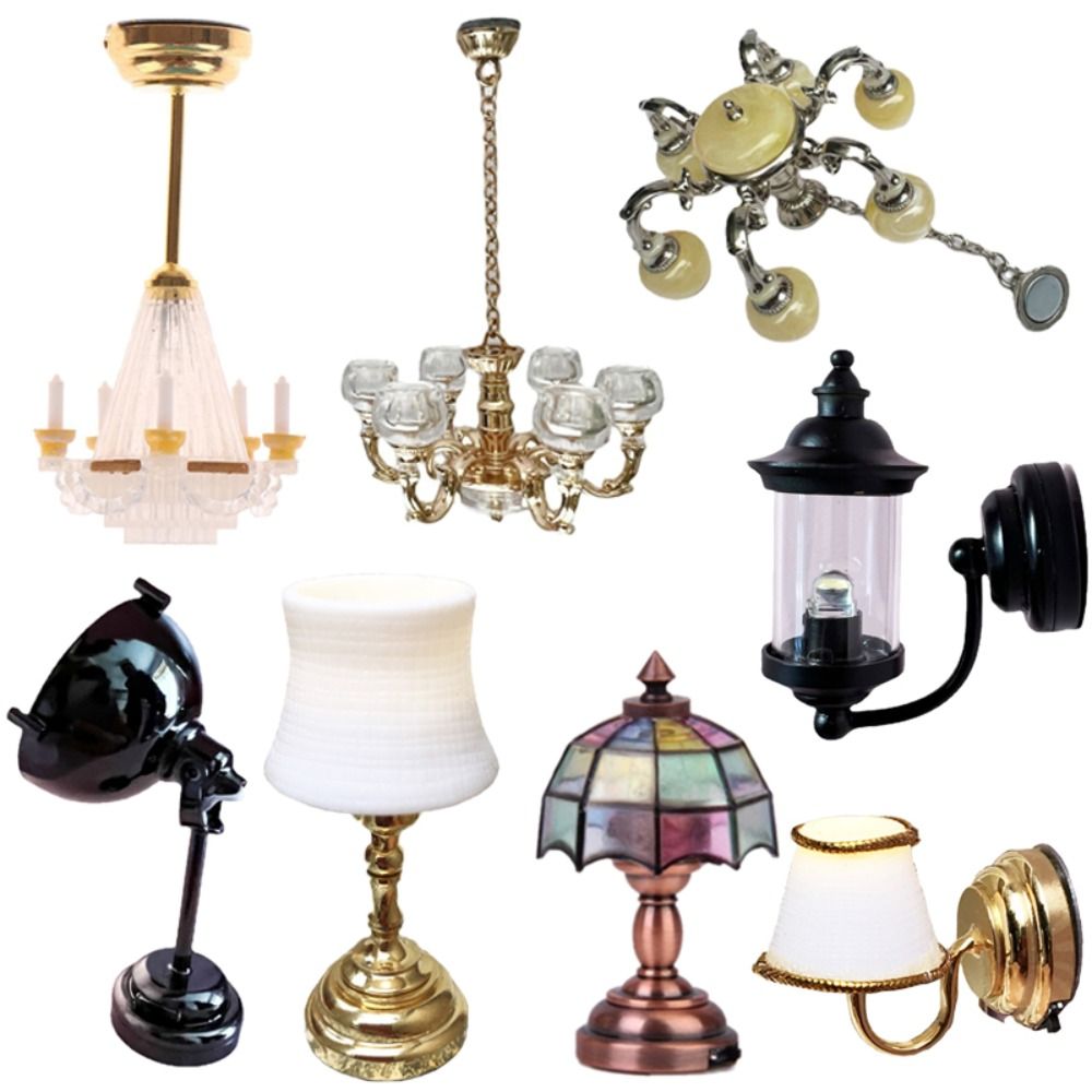 1:12 Scale Dollhouse Miniature - Lighting Metal Wall Decor 评论和价格